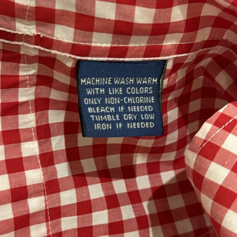 Façonnable Women’s Sleeveless Red and White Check Shirt Blouse size XS - Picture 9 of 9